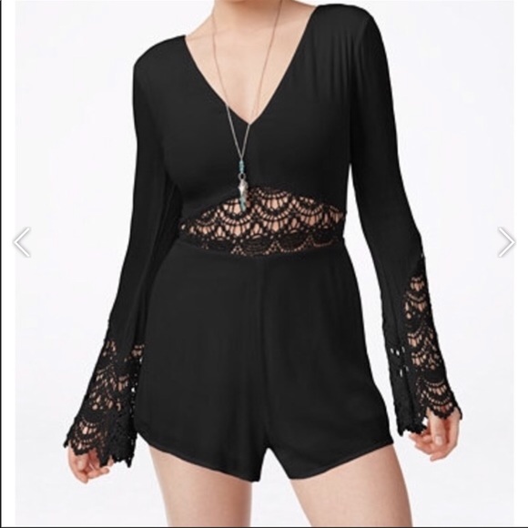 Material Girl Other - Material Girl Black Long Sleeve Romper sz: XS